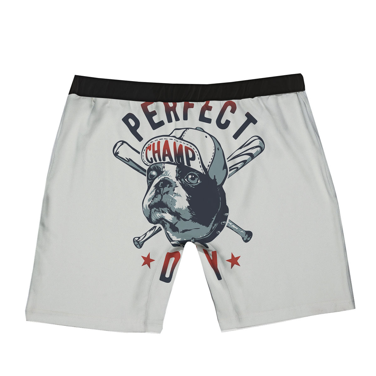 Puppy French Bulldog And Baseball Print Boxer Briefs-grizzshop