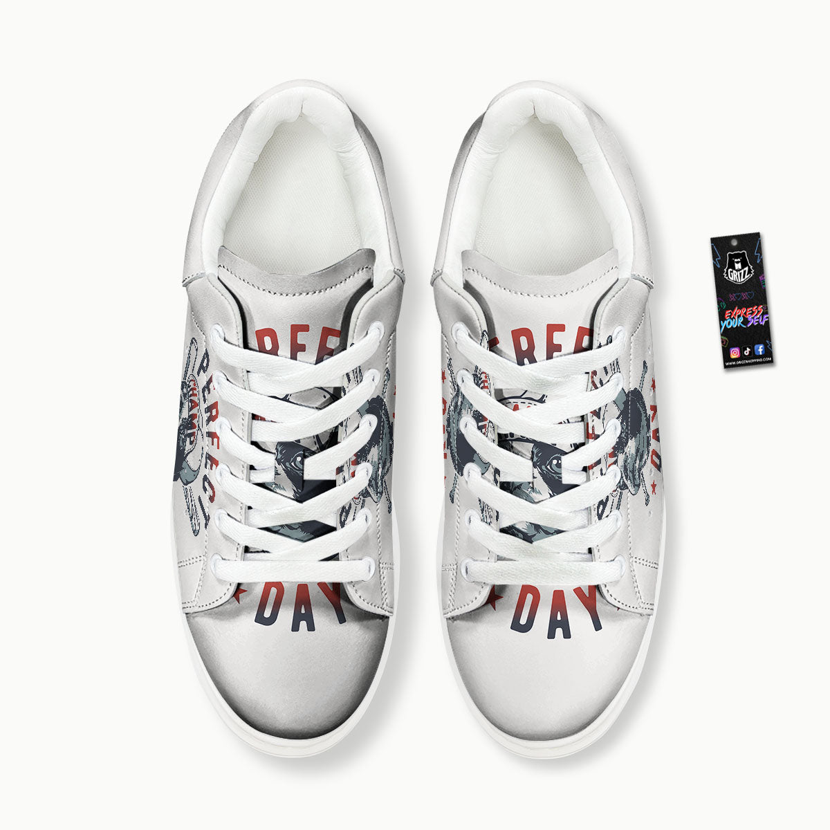 Puppy French Bulldog And Baseball Print Platform Shoes-grizzshop