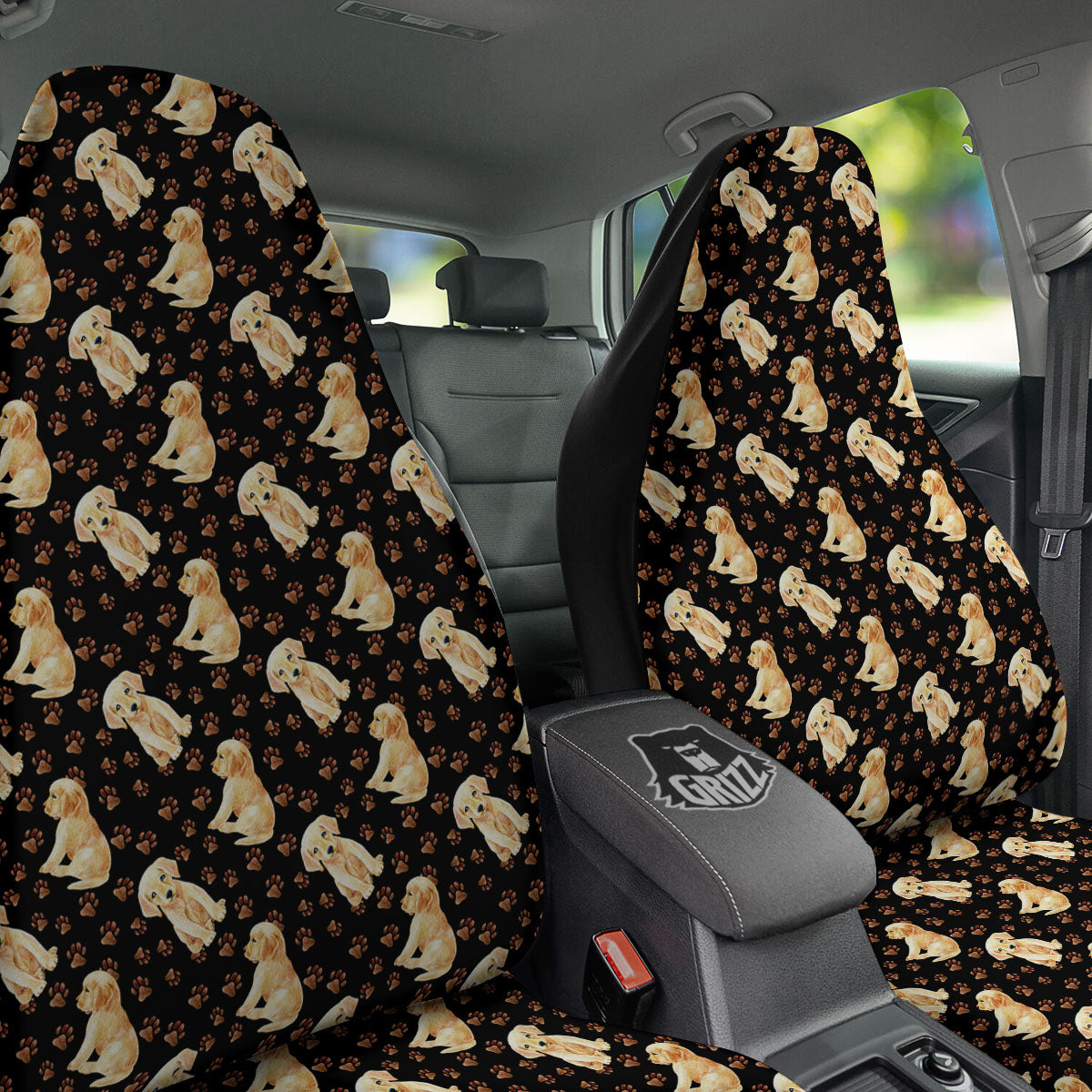 Puppy Labrador Retriever Print Pattern Car Seat Covers-grizzshop