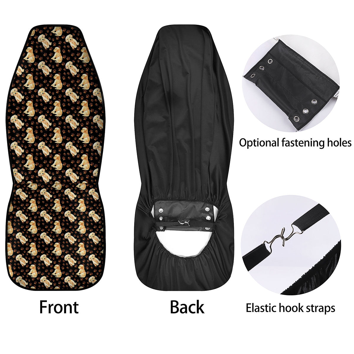 Puppy Labrador Retriever Print Pattern Car Seat Covers-grizzshop