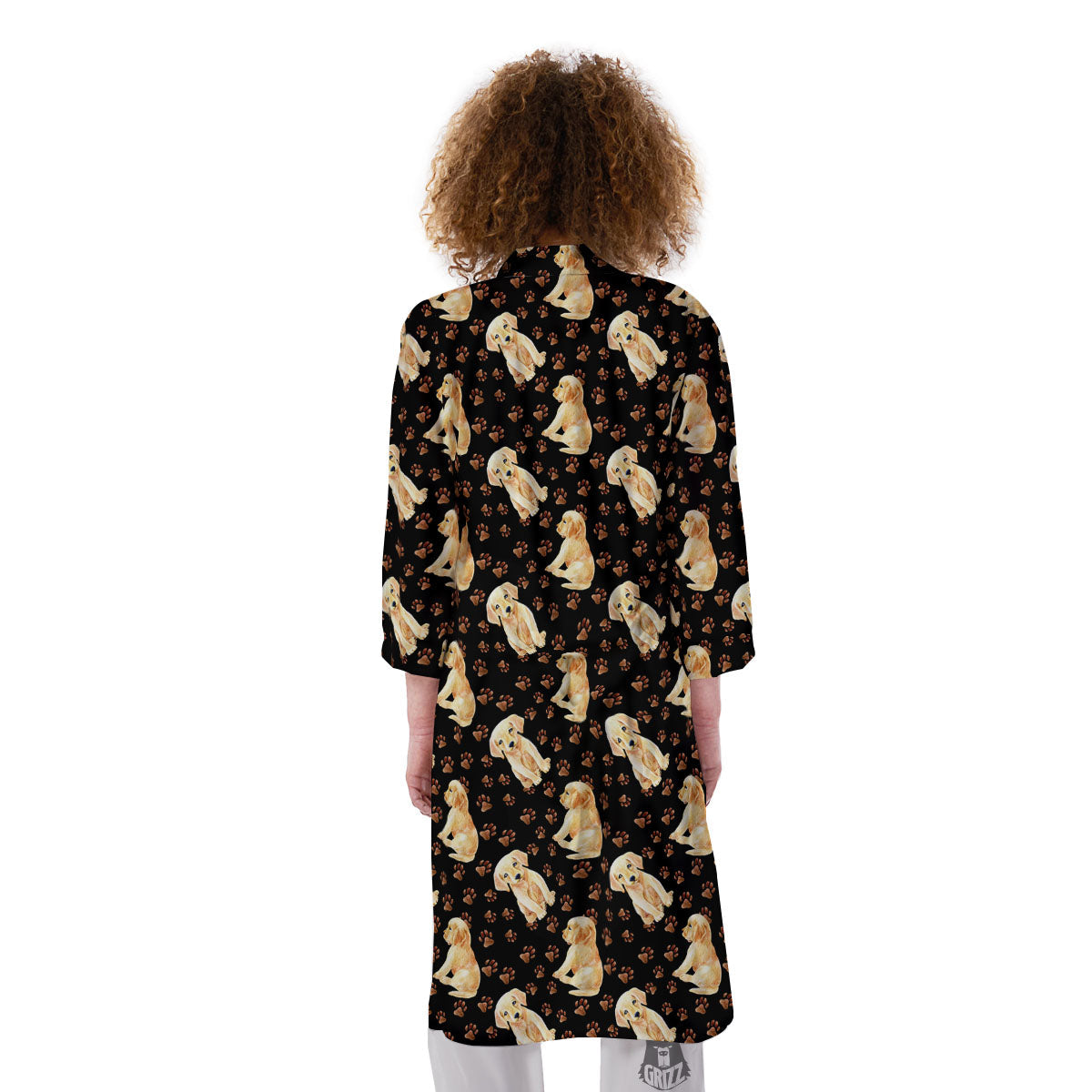 Puppy Labrador Retriever Print Pattern Kimono-grizzshop