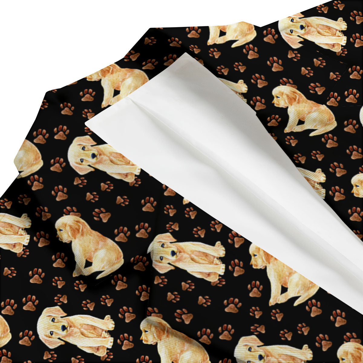 Puppy Labrador Retriever Print Pattern Men's Blazer-grizzshop