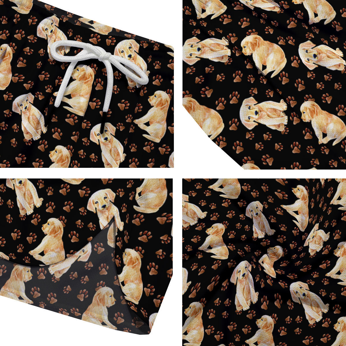 Puppy Labrador Retriever Print Pattern Men's Running Shorts-grizzshop