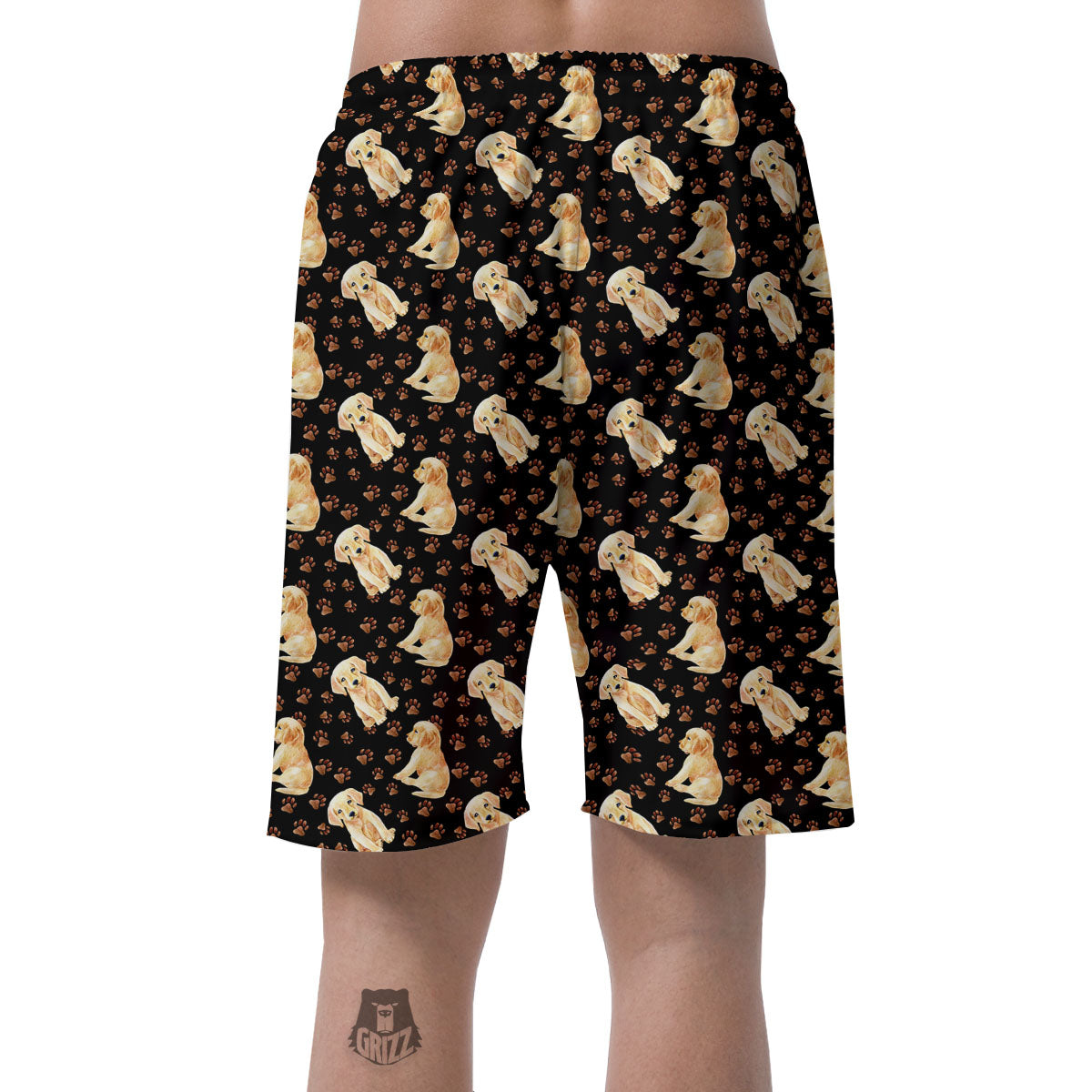 Puppy Labrador Retriever Print Pattern Men's Shorts-grizzshop