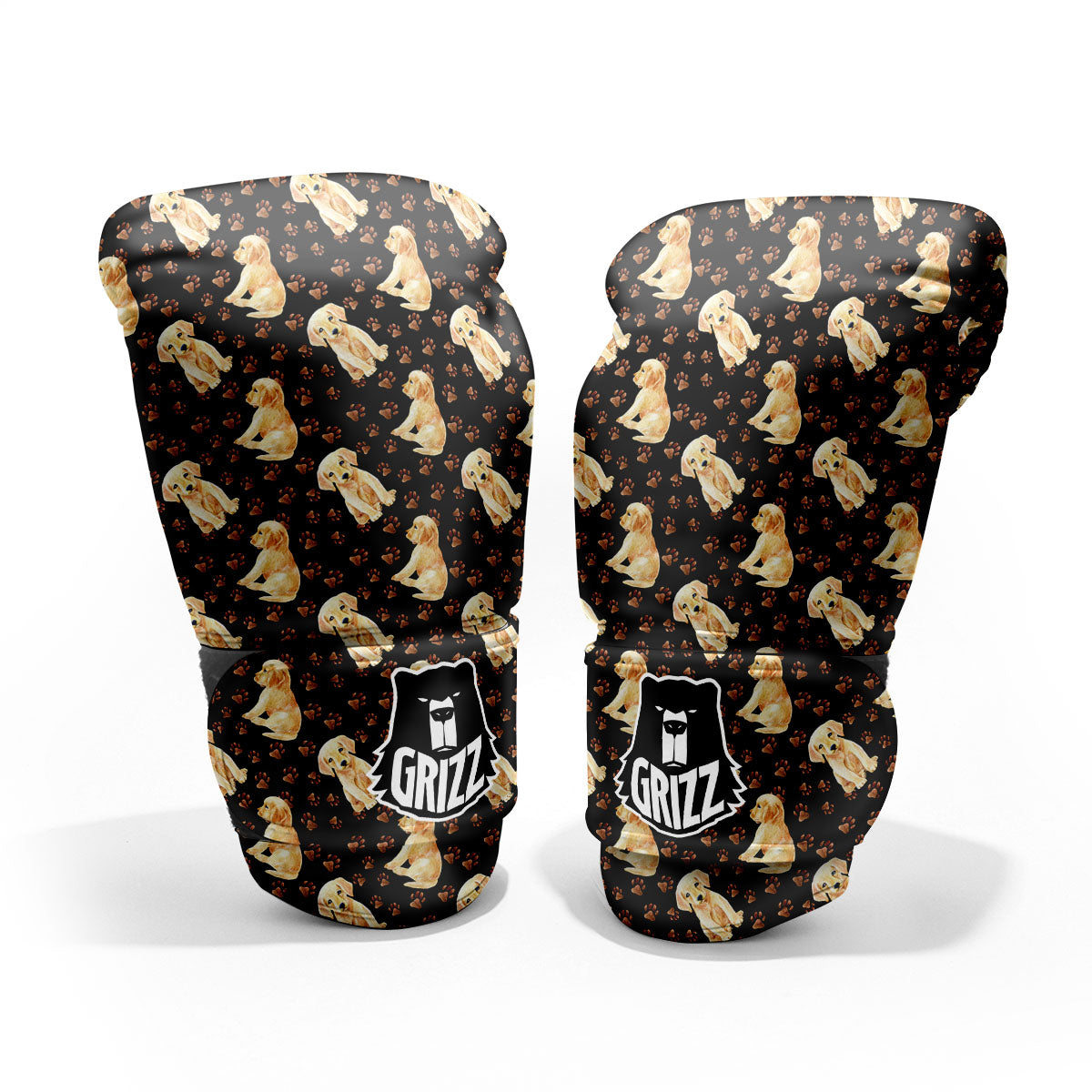 Puppy Labrador Retriever Print Pattern Pro Boxing Glove