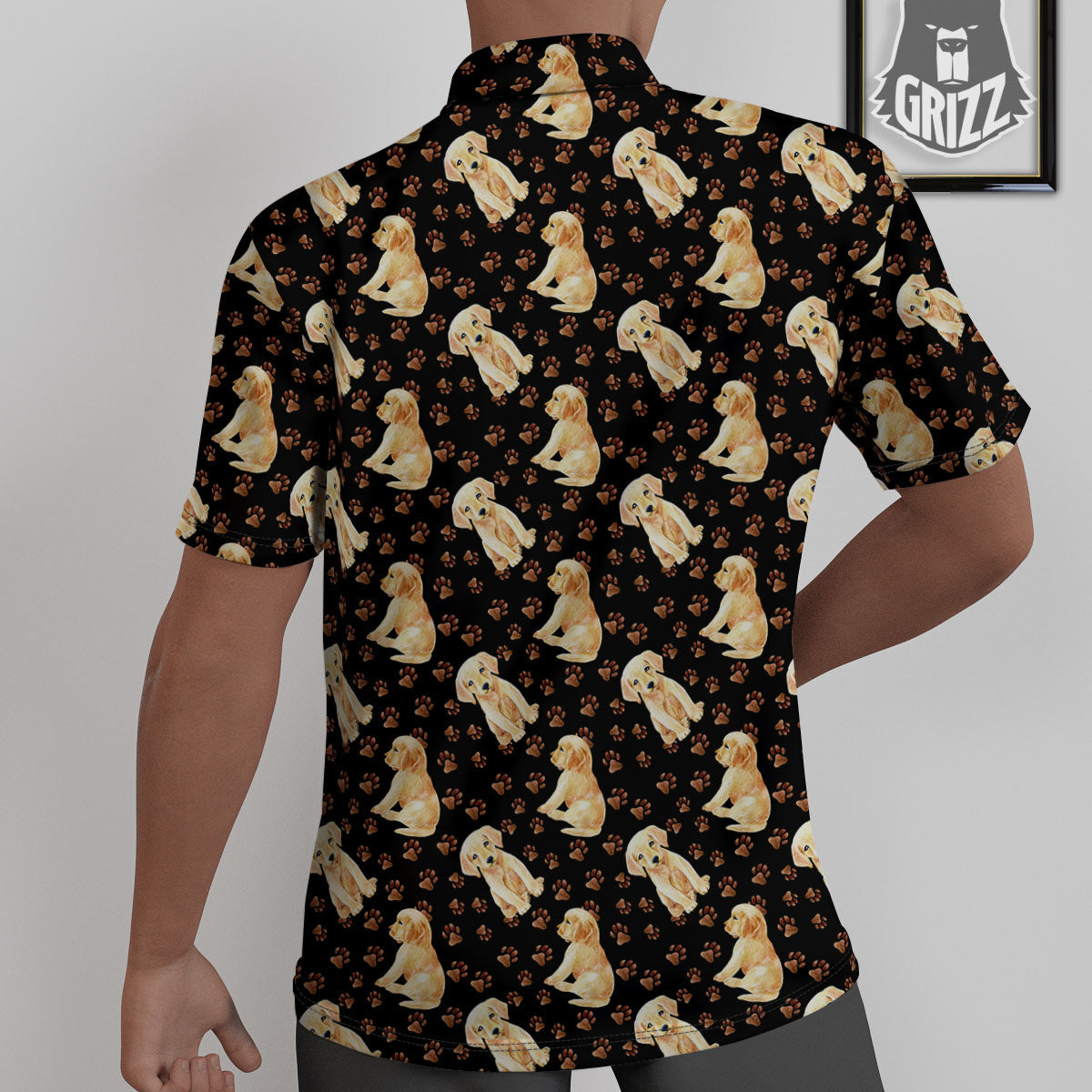 Puppy Labrador Retriever Print Pattern Untucked Shirts-grizzshop