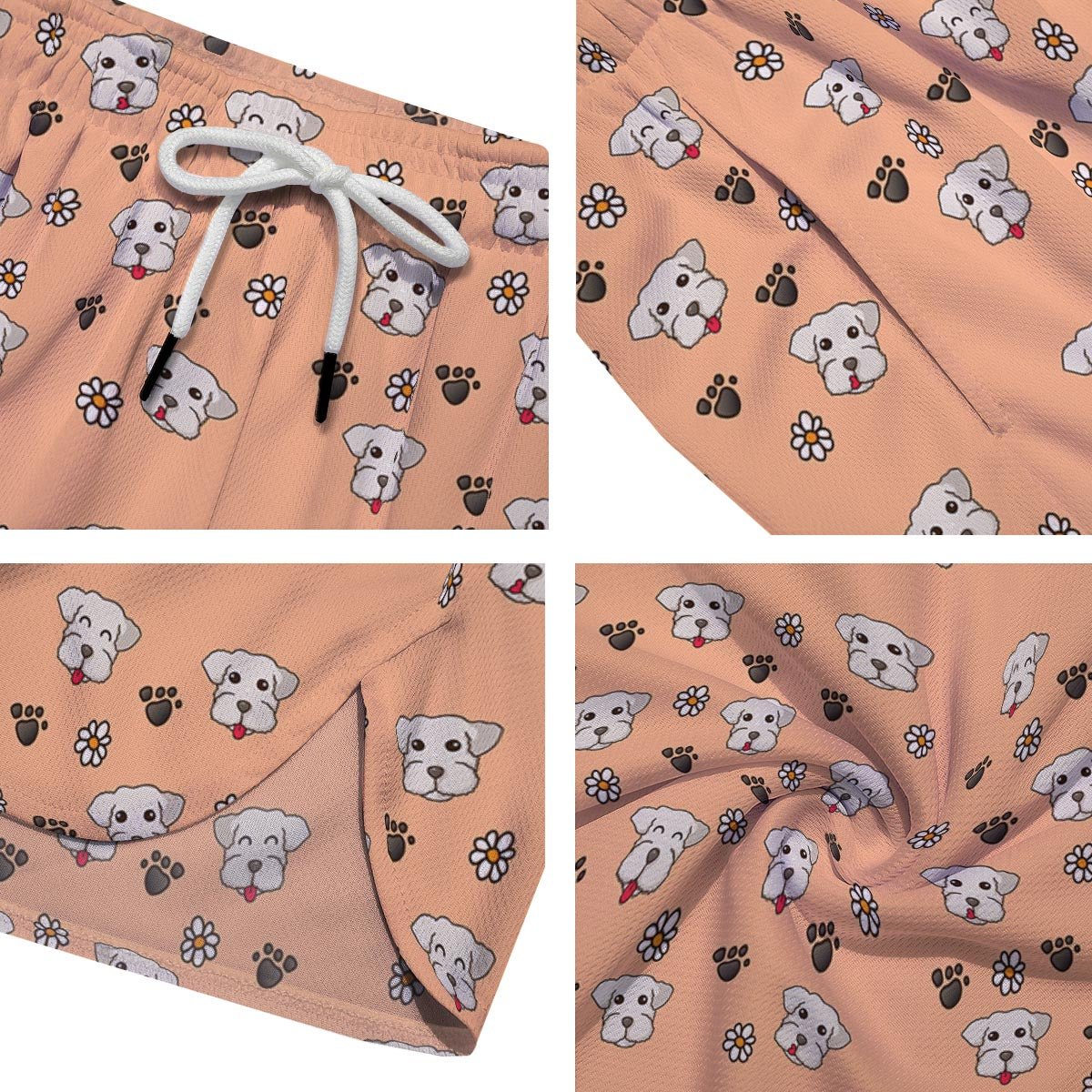 Puppy Shih Tzu Print Pattern Men's Running Shorts-grizzshop