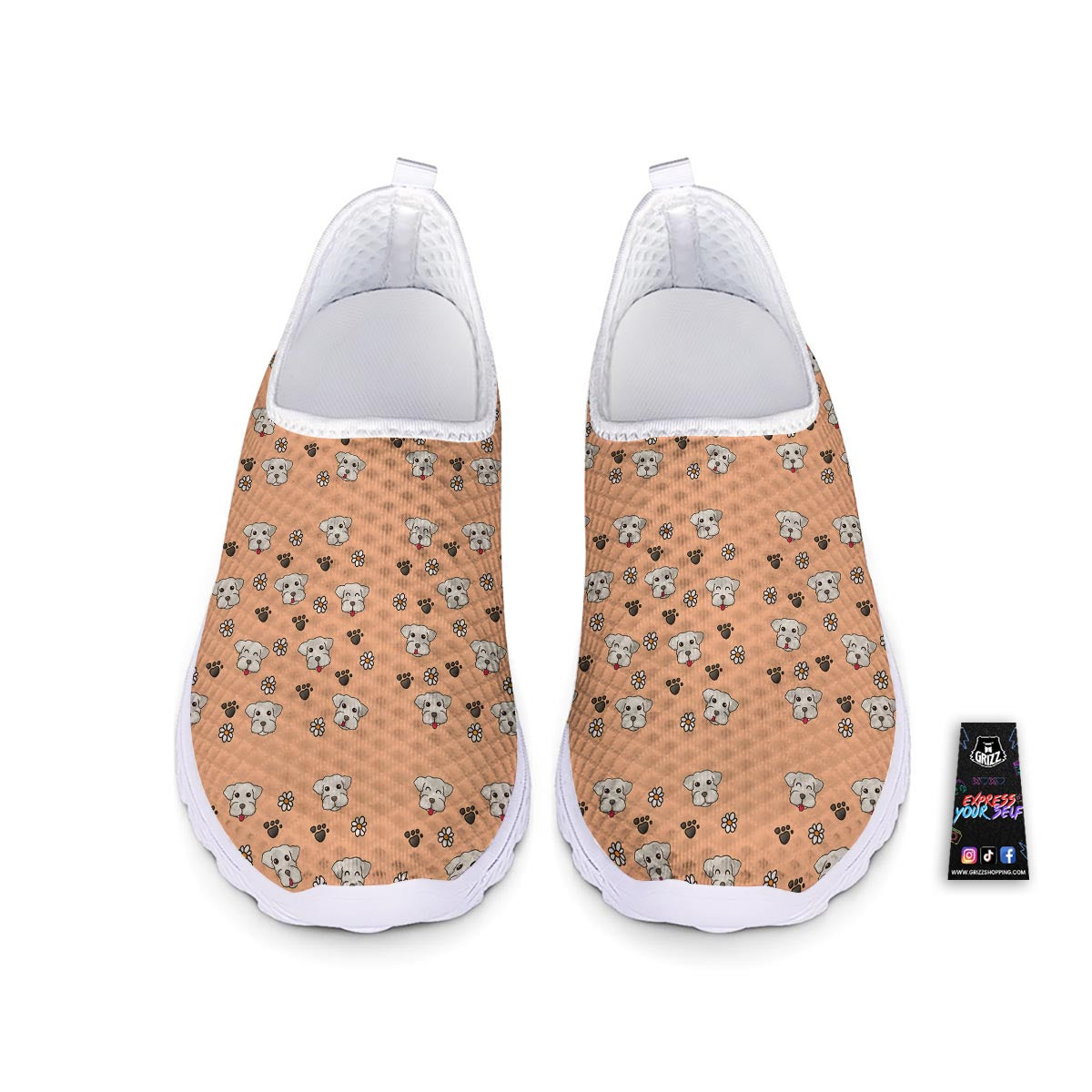 Puppy Shih Tzu Print Pattern Nurse Shoes-grizzshop