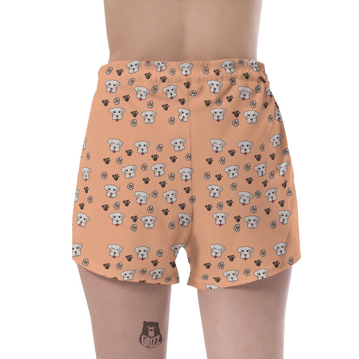 Puppy Shih Tzu Print Pattern Women's Shorts-grizzshop