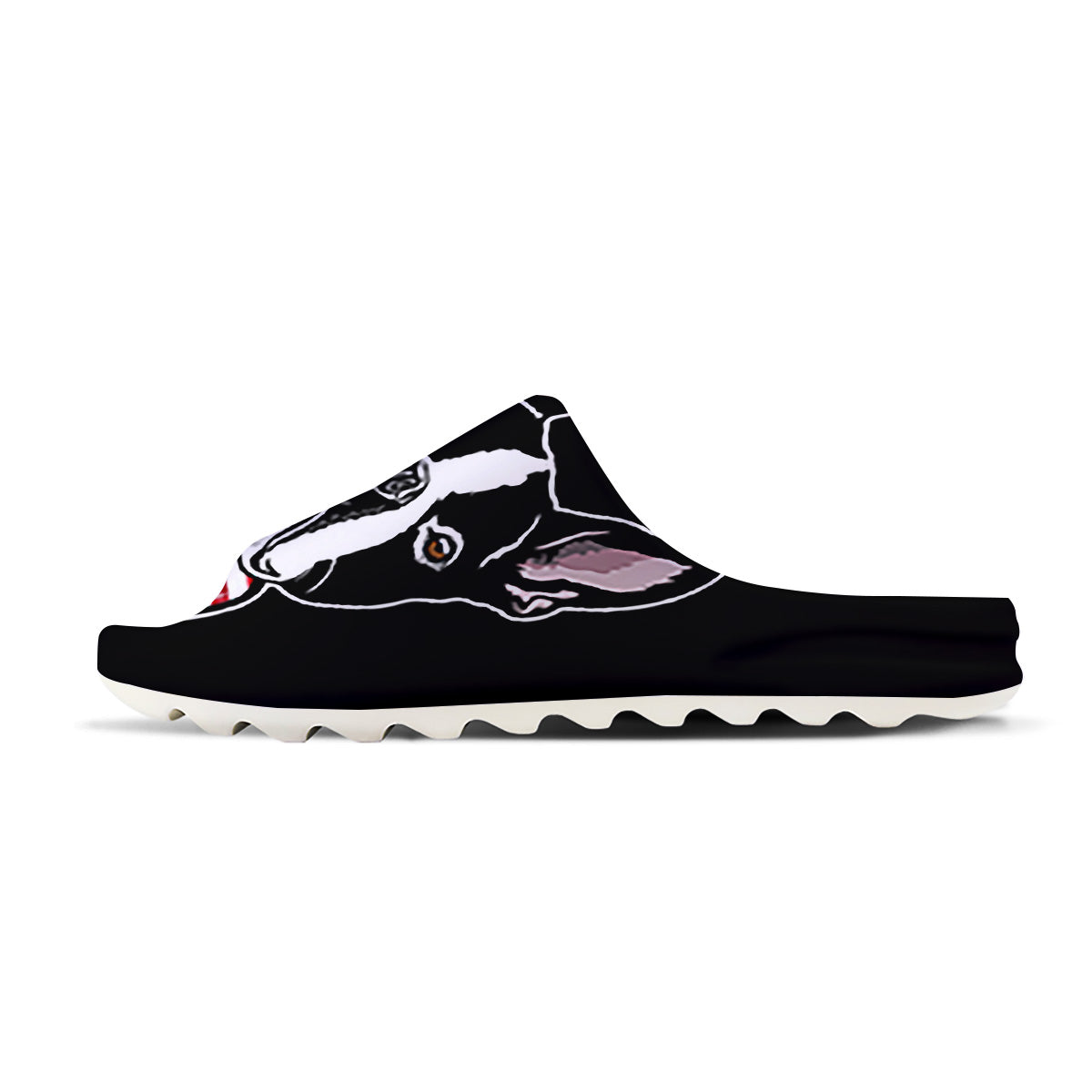 Puppy Faces Boston Terrier Print Sandals-grizzshop