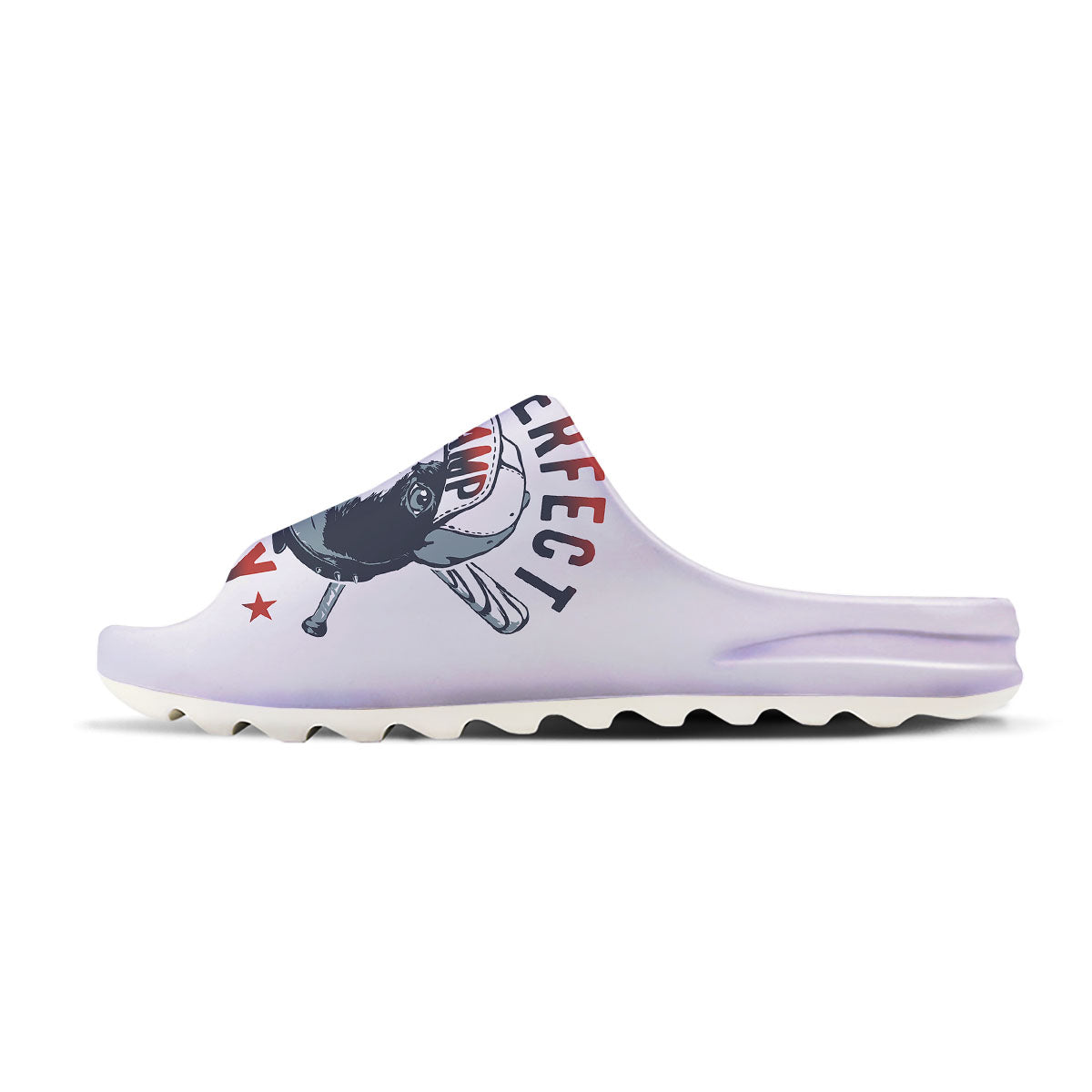 Puppy French Bulldog And Baseball Print Sandals-grizzshop