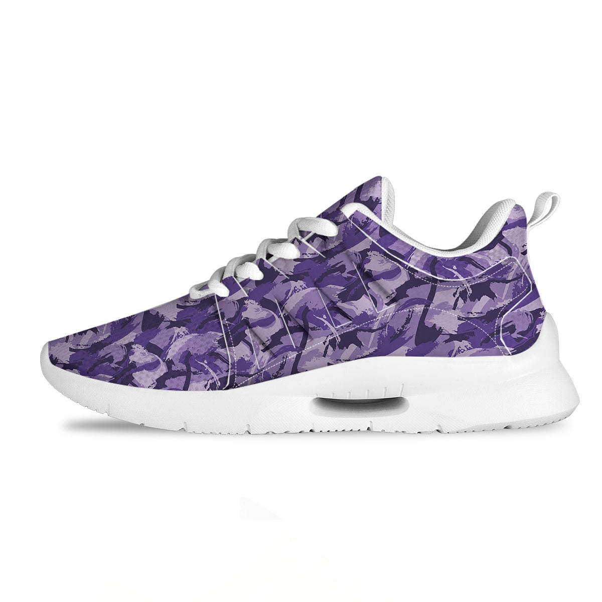Purple Abstract Color Paint Print Tennis Shoes-grizzshop