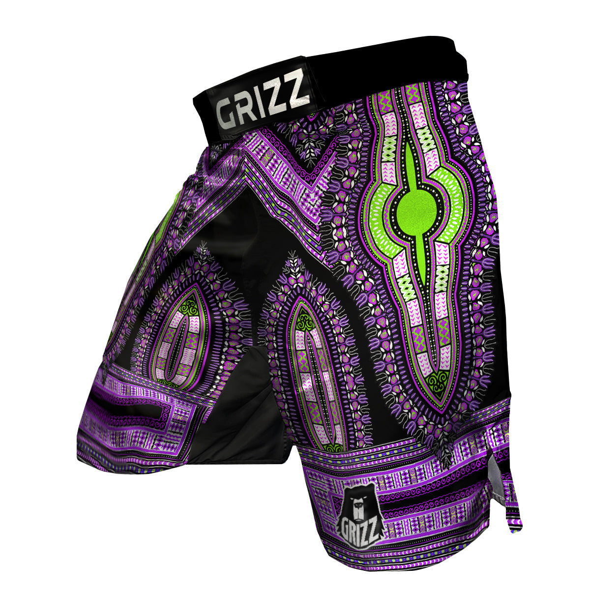 Purple African Dashiki MMA Shorts-grizzshop