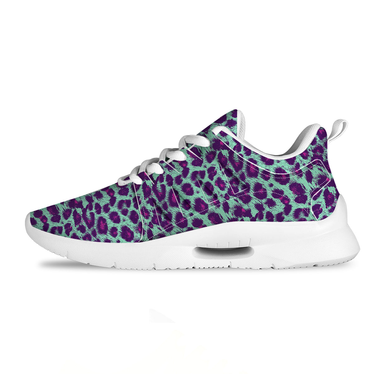 Purple And Blue Neon Leopard Print Tennis Shoes-grizzshop