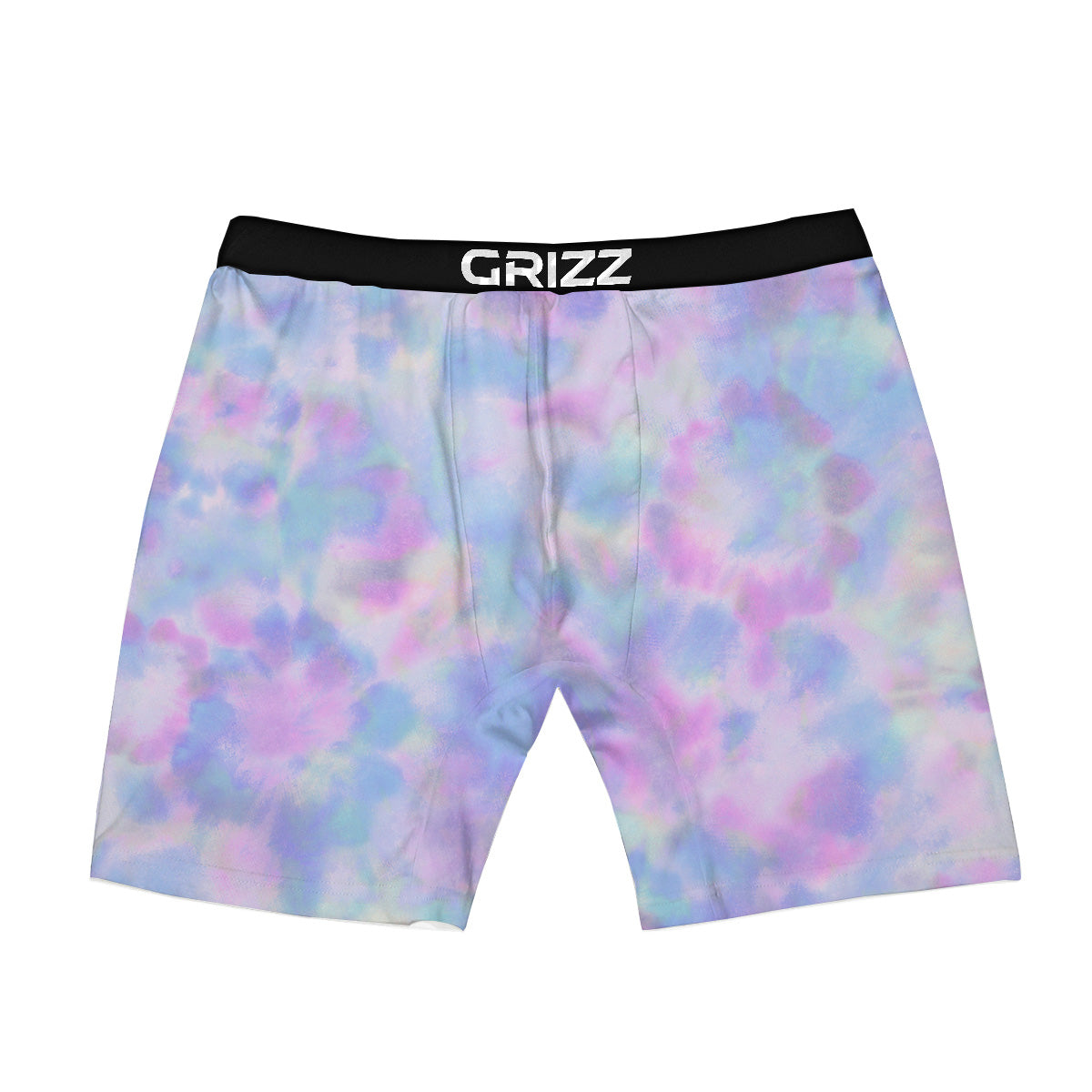 Purple And Blue Tie Dye Shibori Print Boxer Briefs-grizzshop