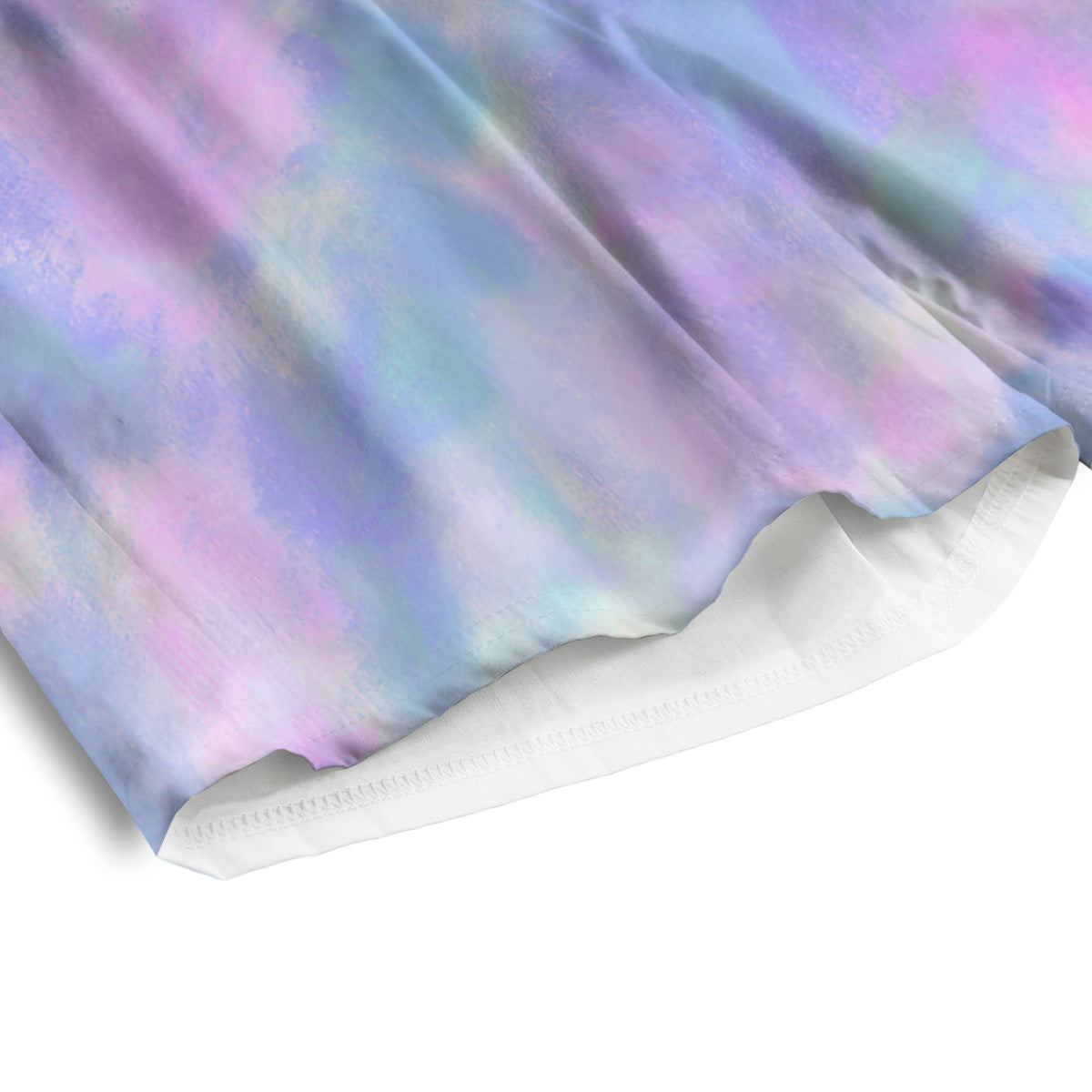 Purple And Blue Tie Dye Shibori Print Men's Athletic Shorts
