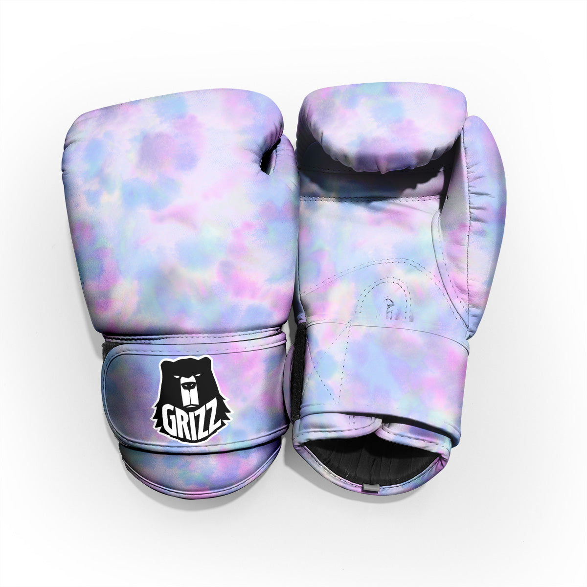 Purple And Blue Tie Dye Shibori Print Pro Boxing Glove