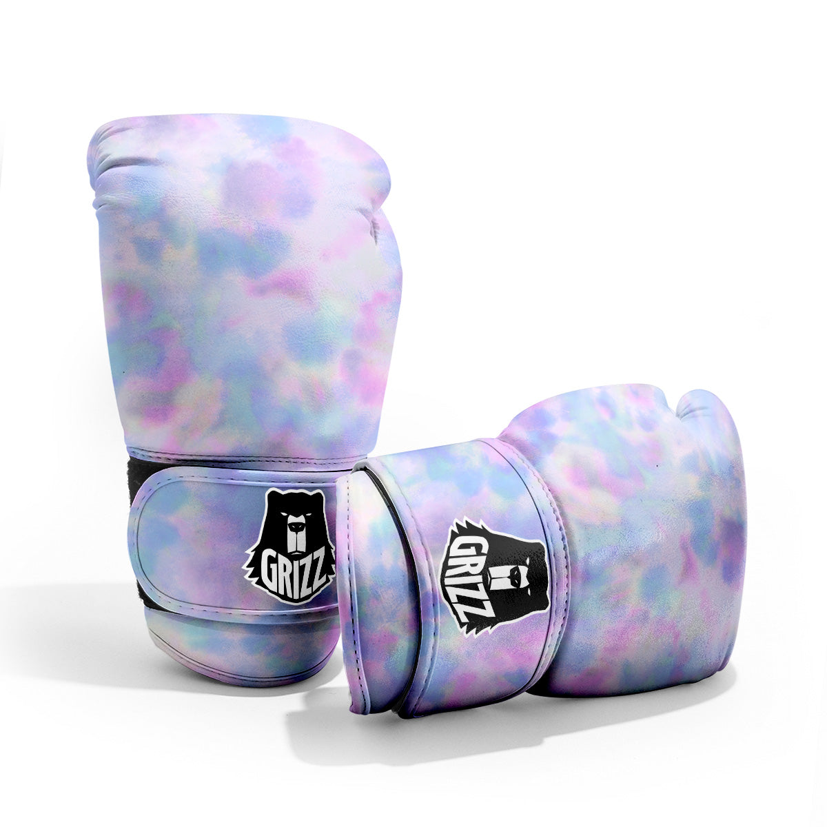 Purple And Blue Tie Dye Shibori Print Pro Boxing Glove