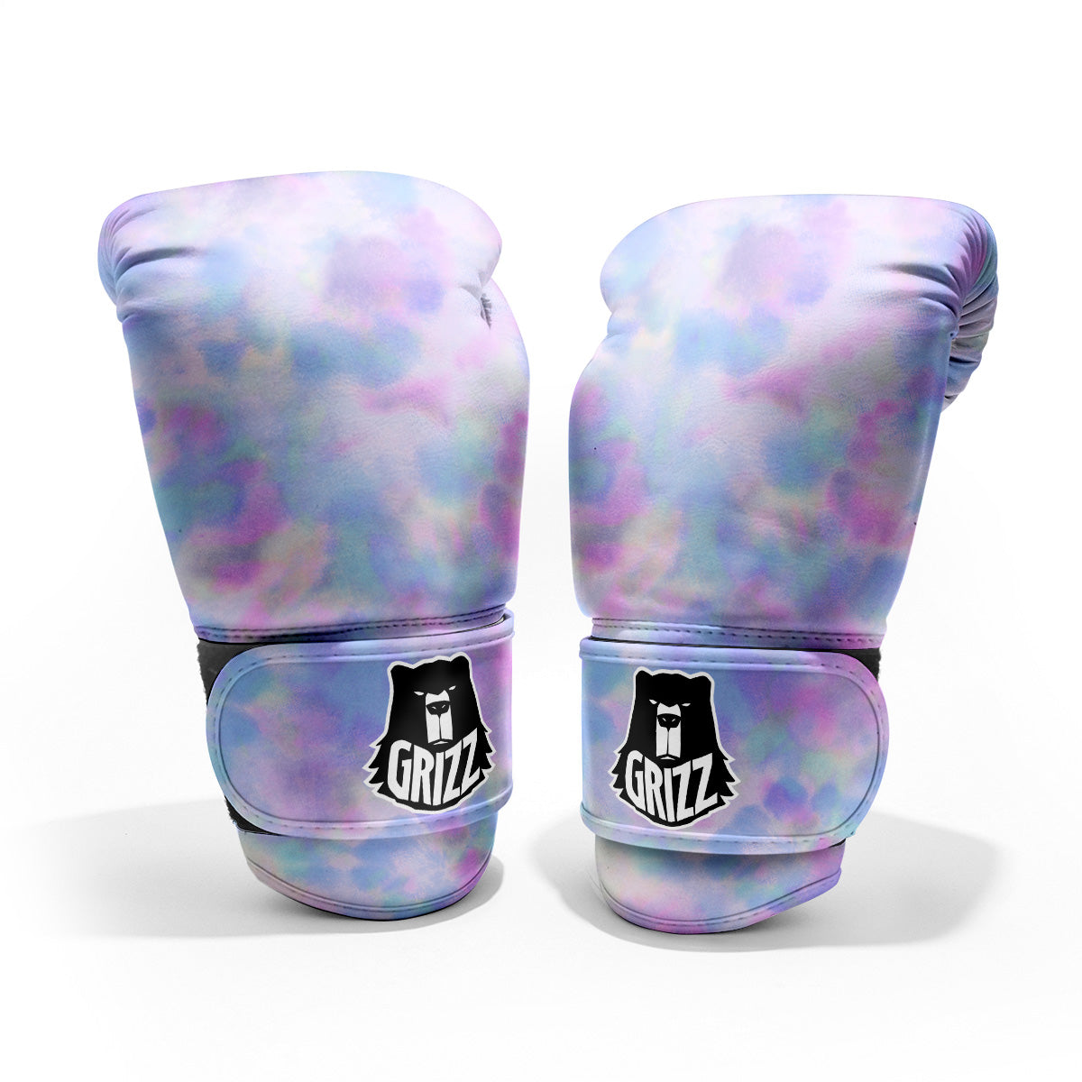 Purple And Blue Tie Dye Shibori Print Pro Boxing Glove