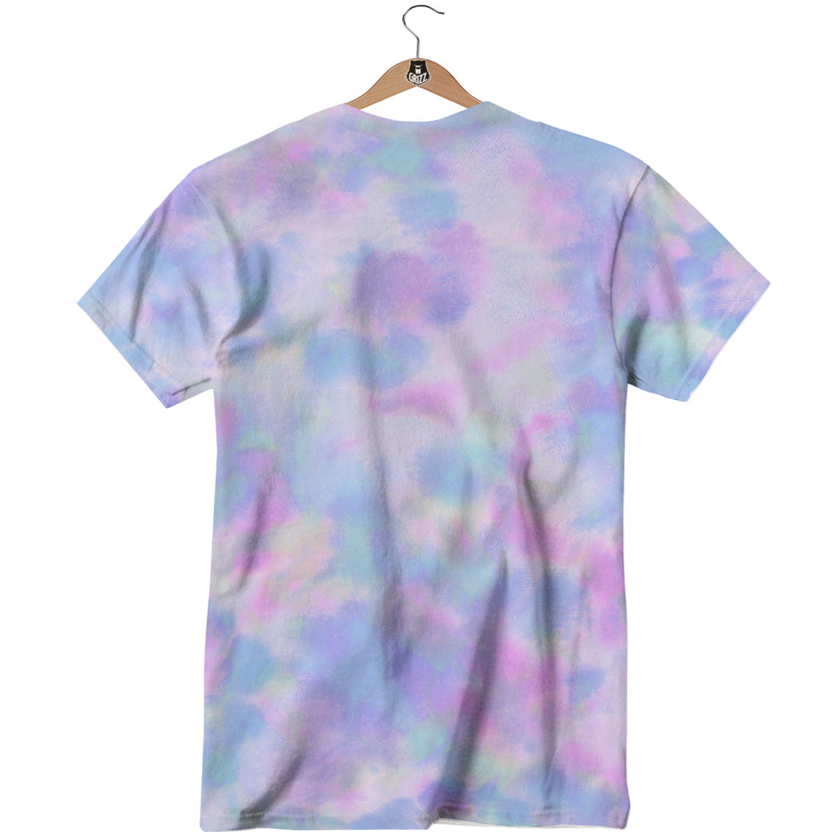 Purple And Blue Tie Dye Shibori Print T-Shirt-grizzshop