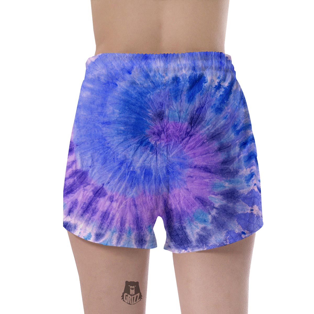 Purple And Blue Tie Dye Women's Shorts-grizzshop