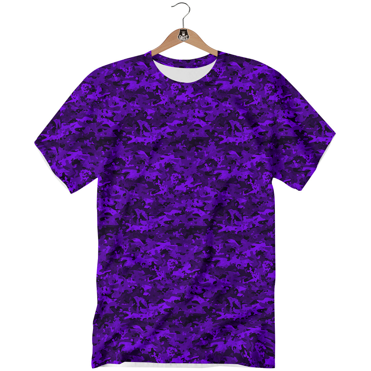 Purple Camouflage Dark Print T-Shirt-grizzshop