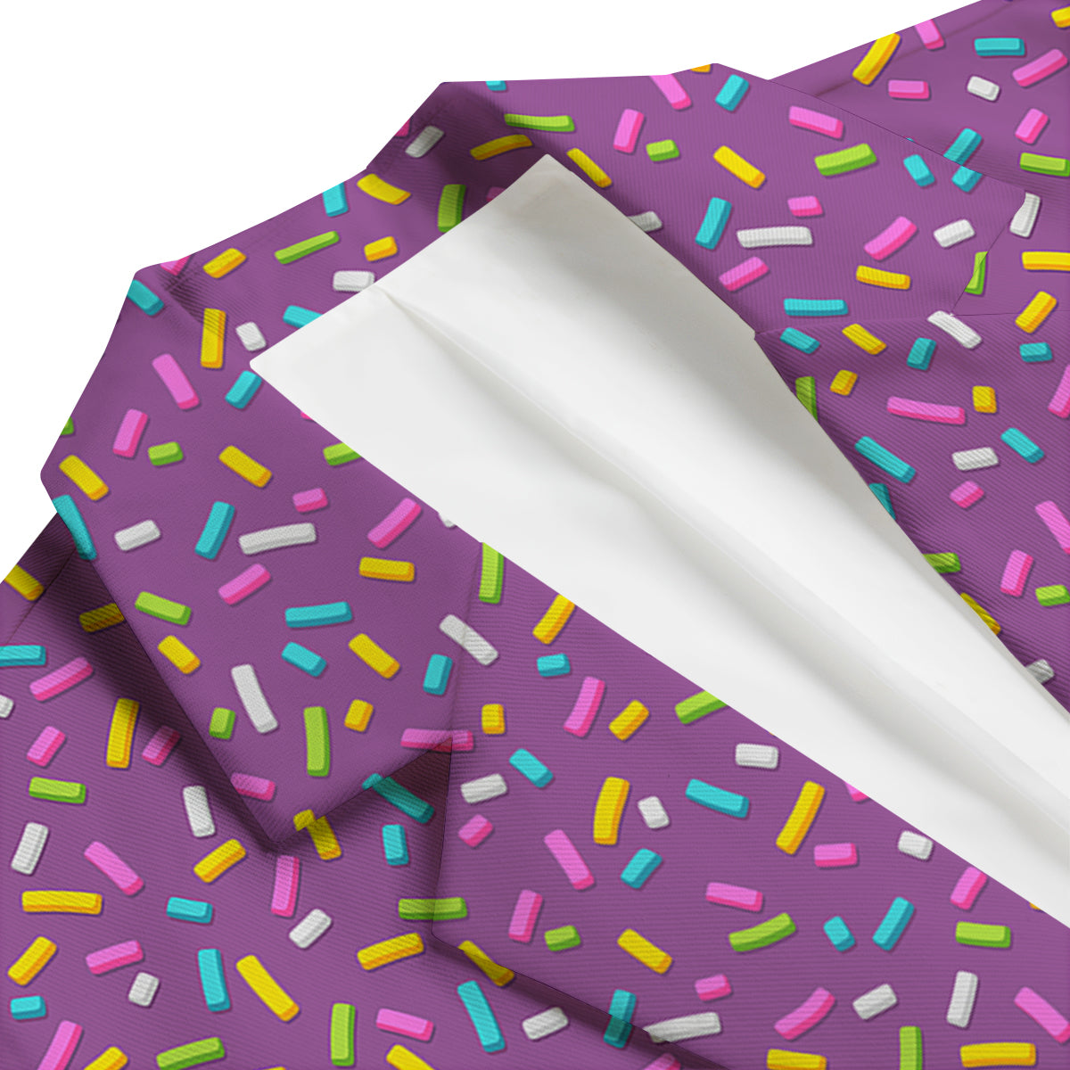 Purple Candy Sprinkles Sweet Print Pattern Men's Blazer-grizzshop