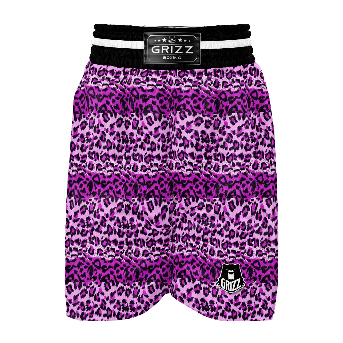Purple Cheetah Leopard Pattern Print Boxing Shorts-grizzshop