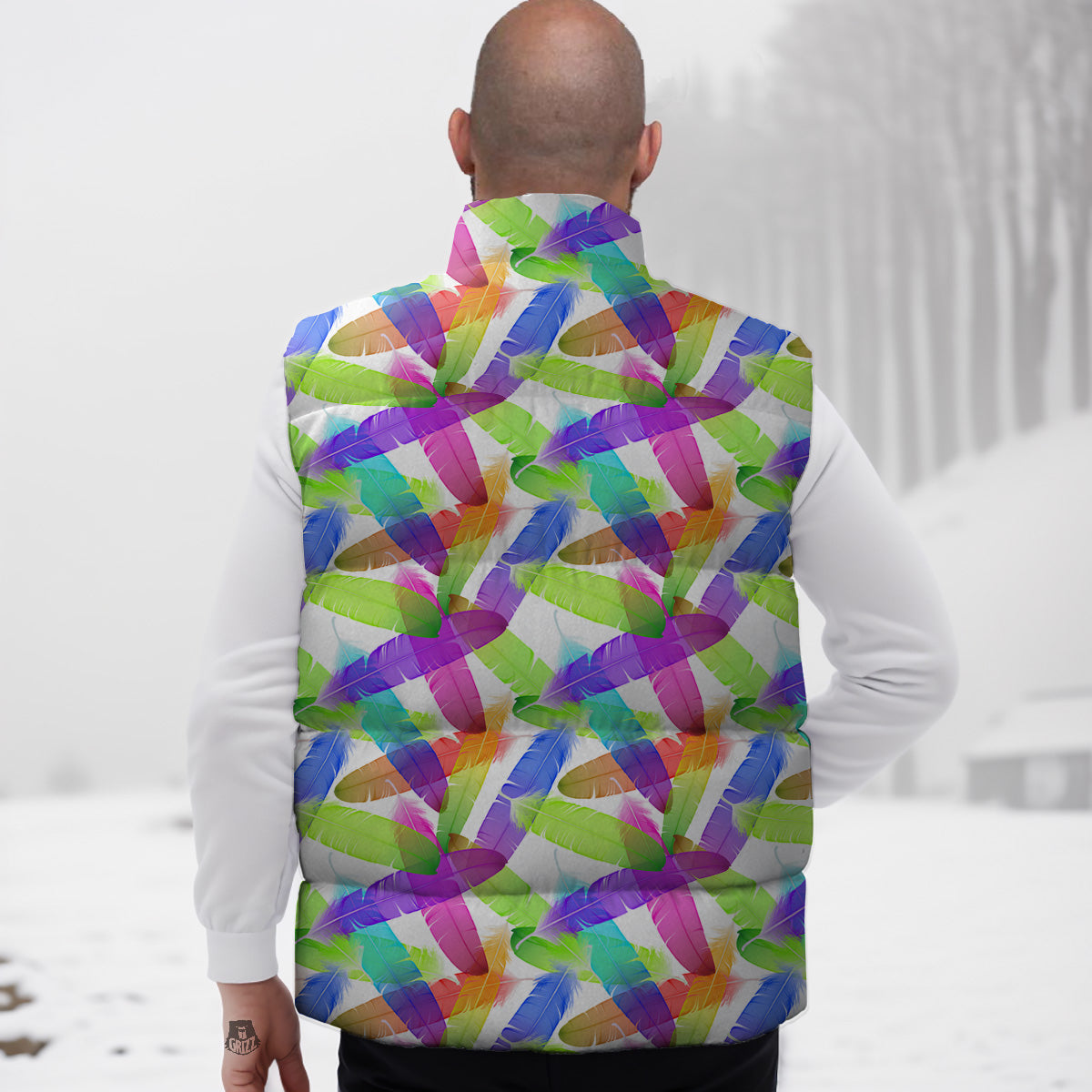 Purple Cheetah Leopard Pattern Print Down Vest-grizzshop