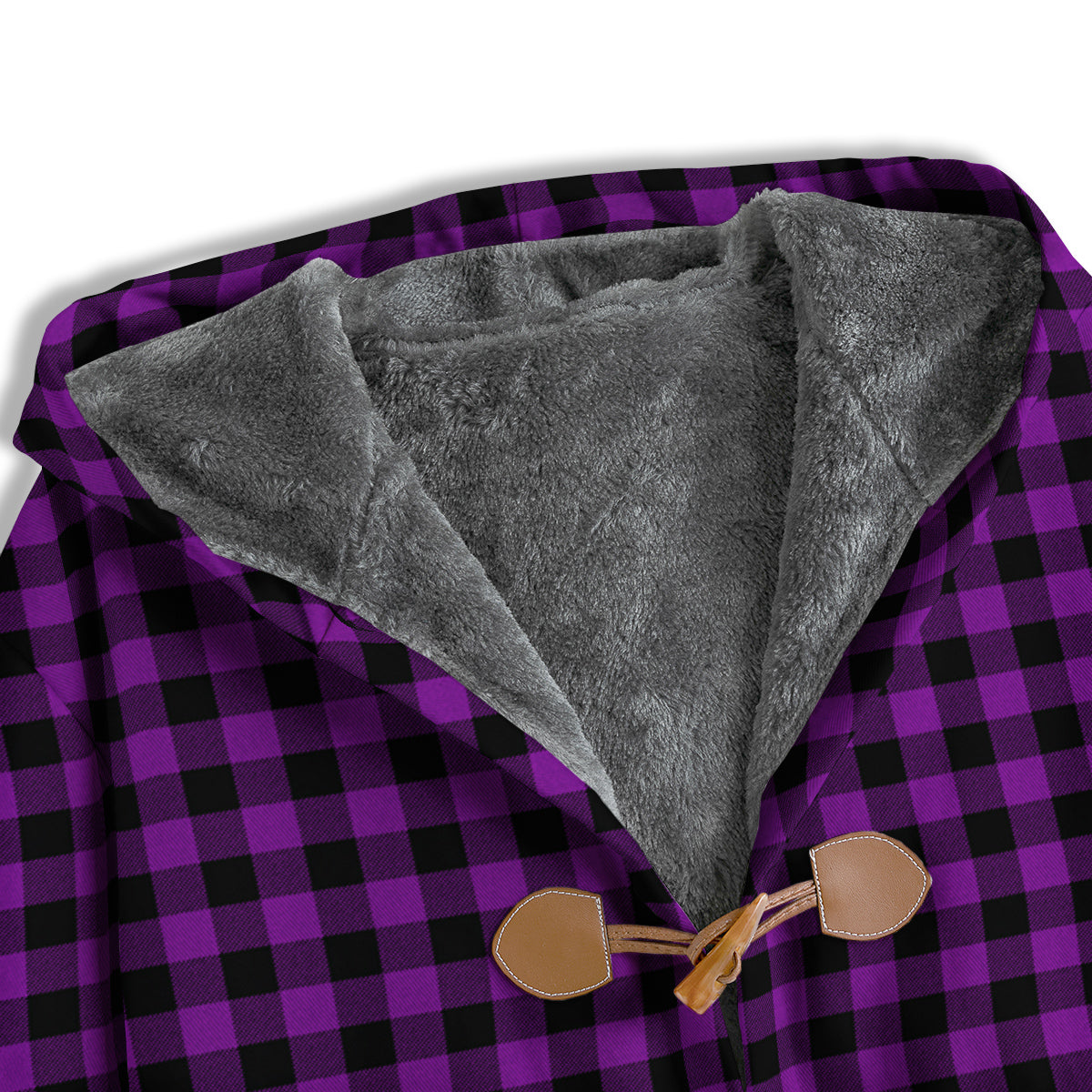 Purple Dark Check Print Pattern Men's Windbreaker Jacket-grizzshop