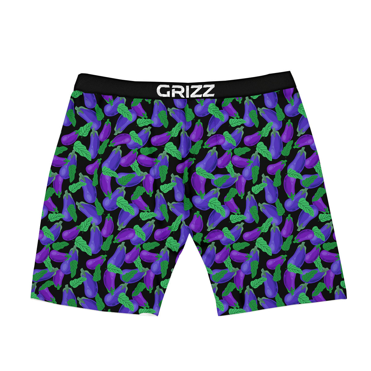 Purple Eggplant Print Pattern Boxer Briefs-grizzshop