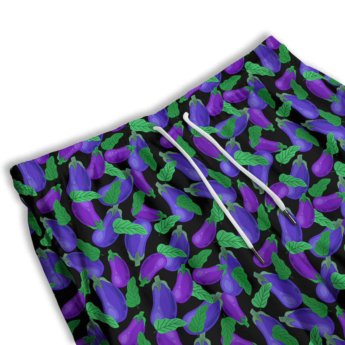 Purple Eggplant Print Pattern Men's Athletic Shorts