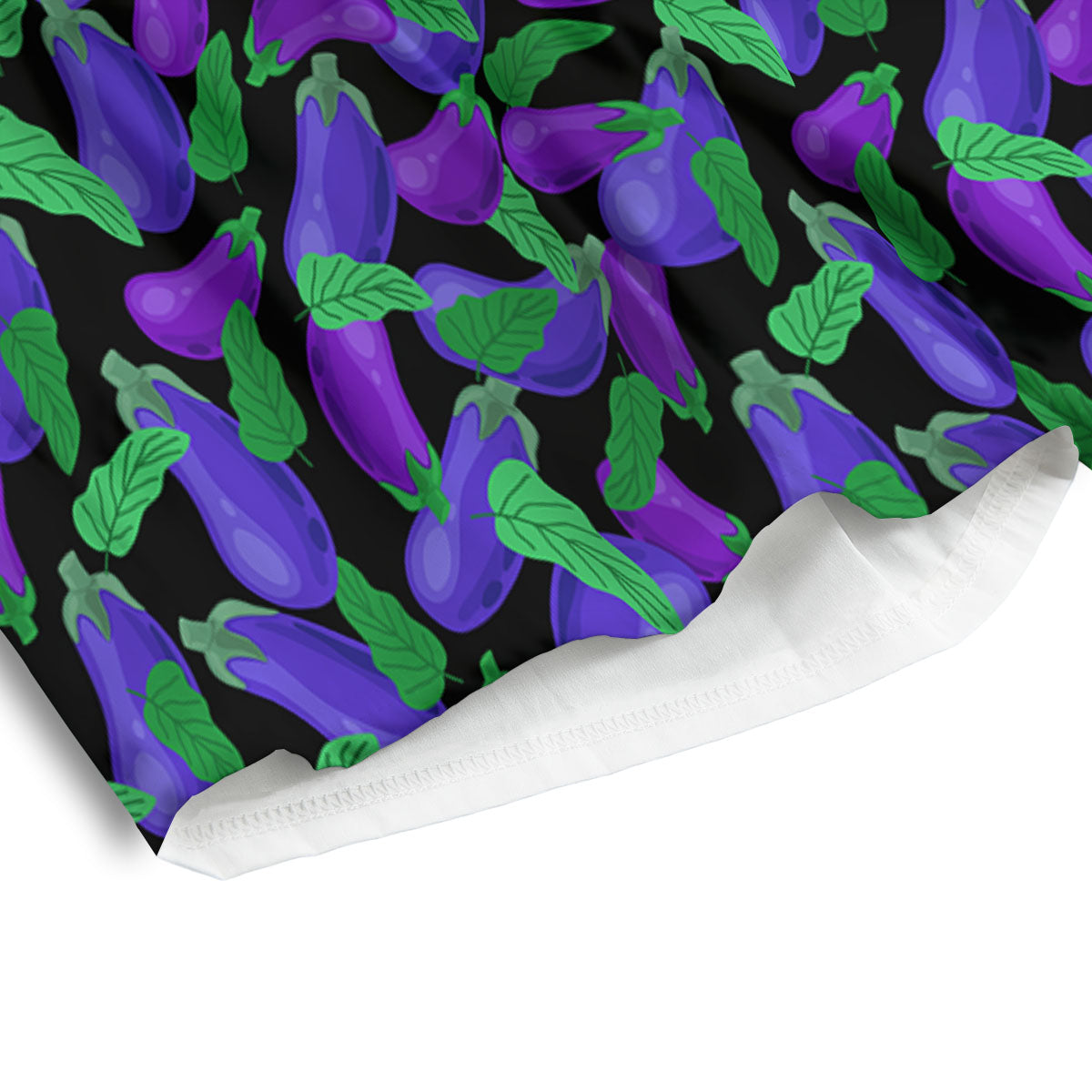 Purple Eggplant Print Pattern Men's Athletic Shorts