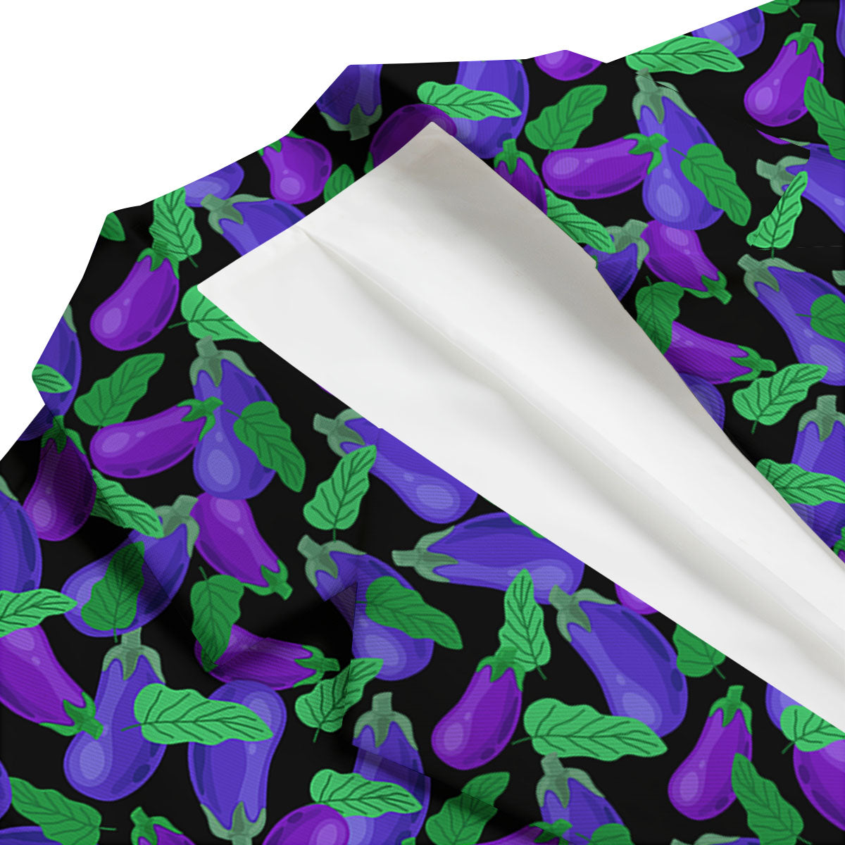 Purple Eggplant Print Pattern Men's Blazer-grizzshop