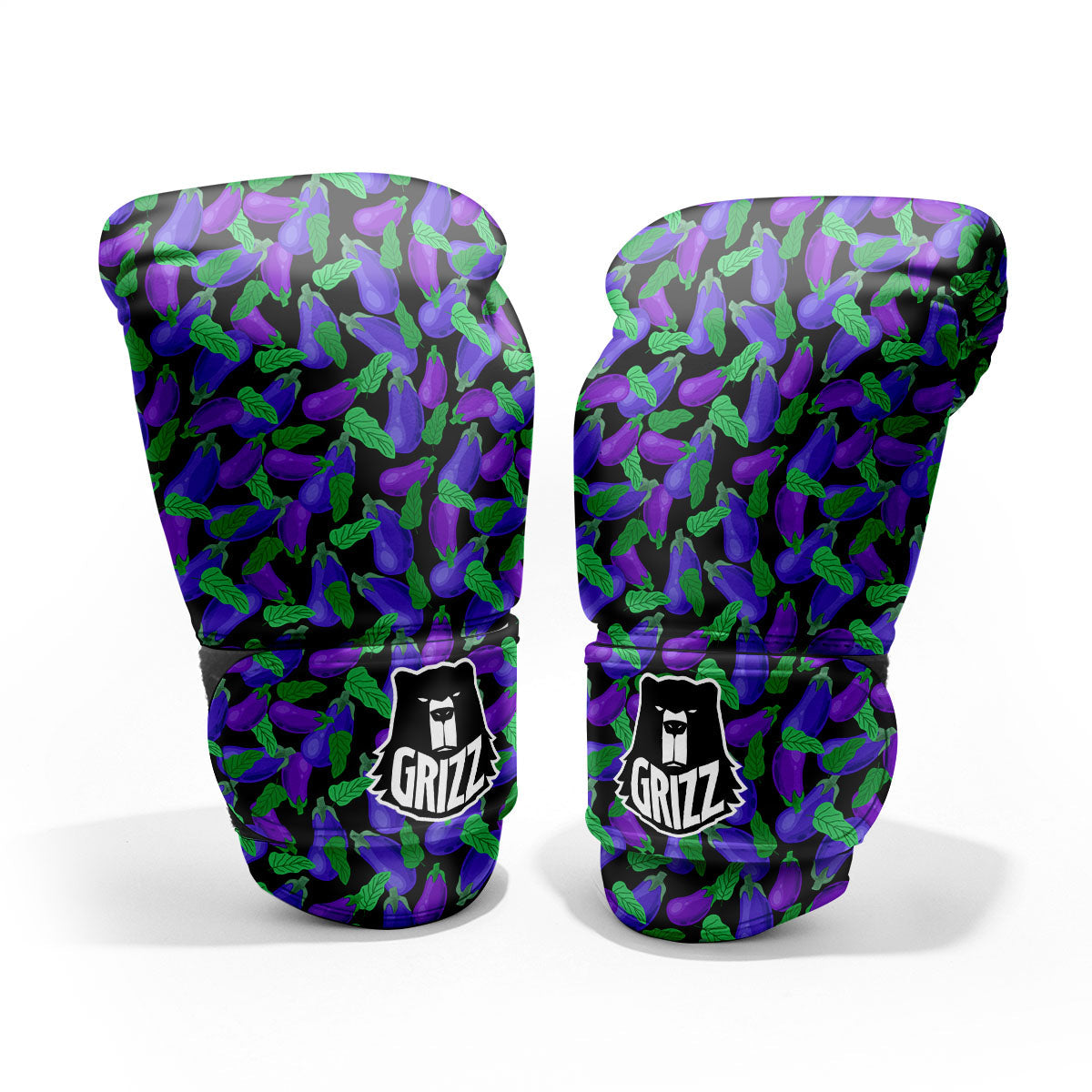 Purple Eggplant Print Pattern Pro Boxing Glove