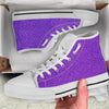Purple Glitter Artwork Print White High Top Shoes-grizzshop