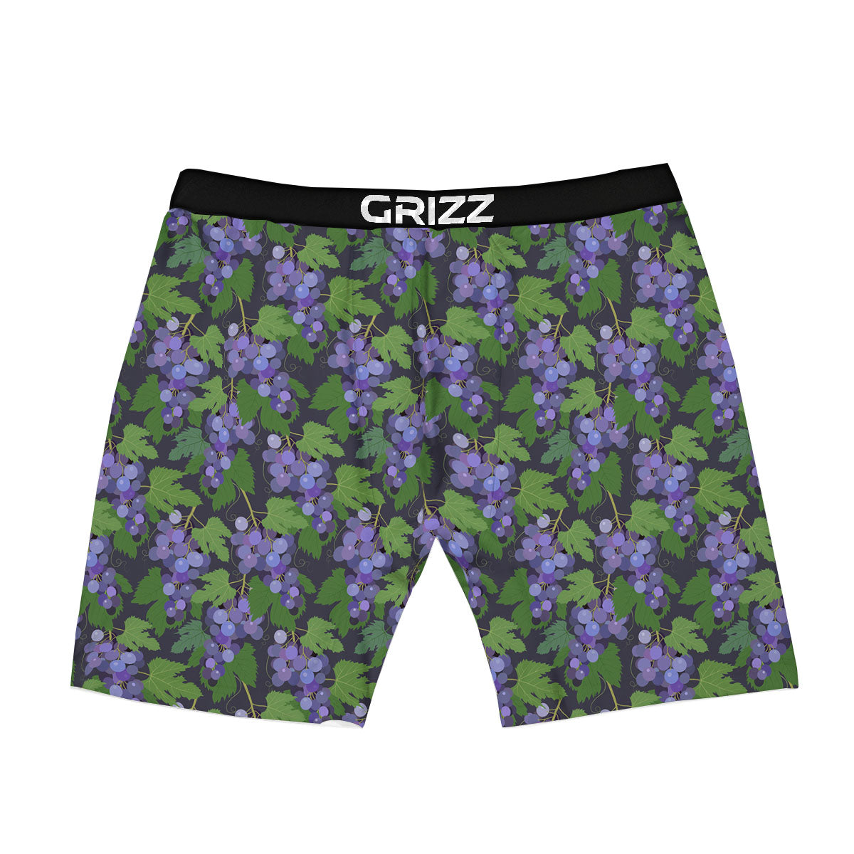 Purple Grapes Print Pattern Boxer Briefs-grizzshop