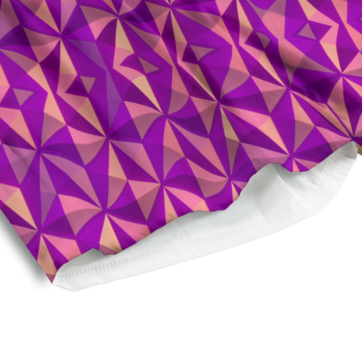 Purple Hexagonal Shape Print Pattern Men's Athletic Shorts-grizzshop
