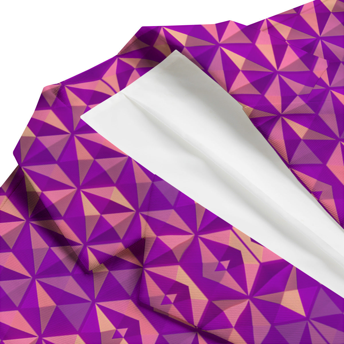 Purple Hexagonal Shape Print Pattern Men's Blazer-grizzshop