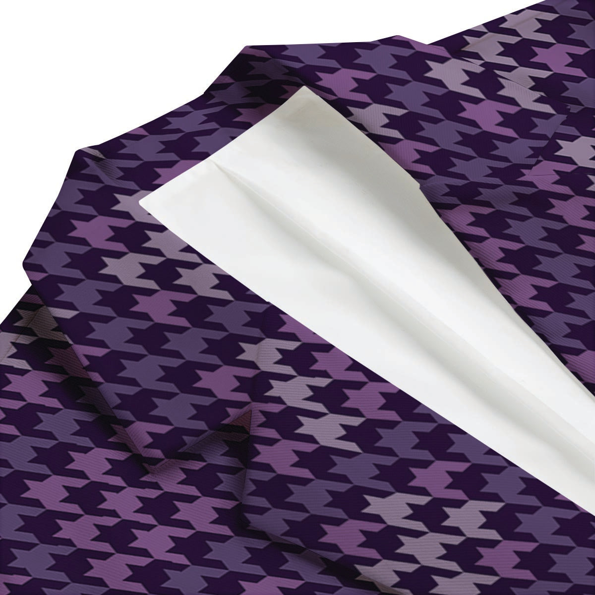 Purple Houndstooth Men's Blazer-grizzshop