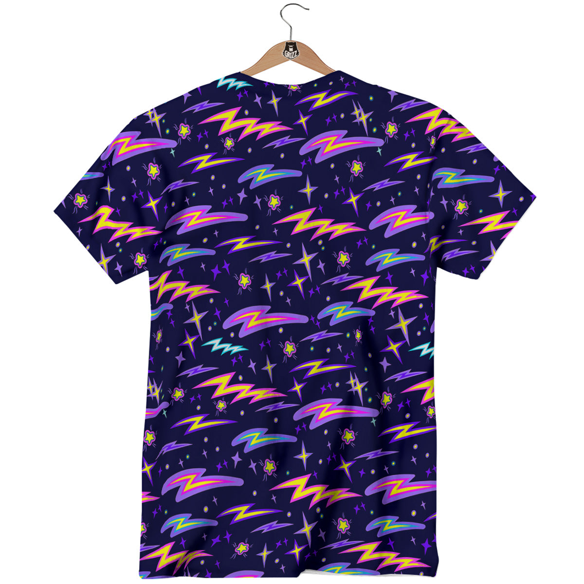 Purple Lightning Flashes Print Pattern T-Shirt-grizzshop