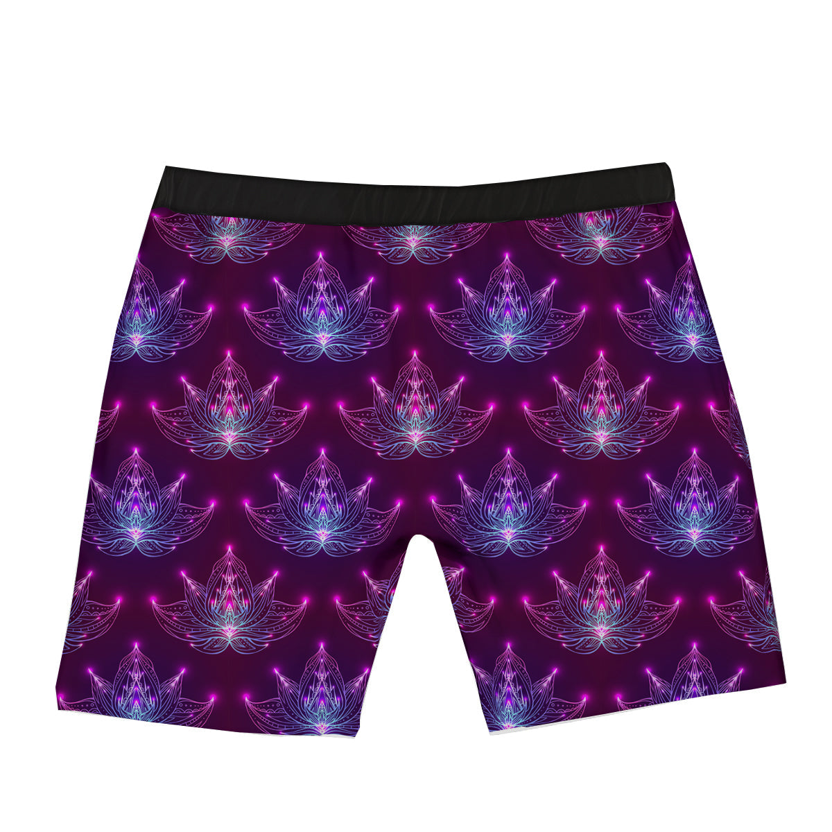 Purple Lotus Boho Print Pattern Boxer Briefs-grizzshop