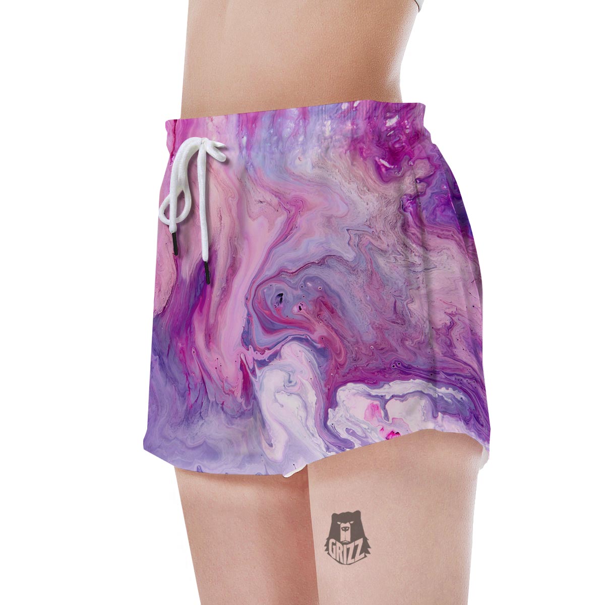 Purple Marble Women's Shorts-grizzshop