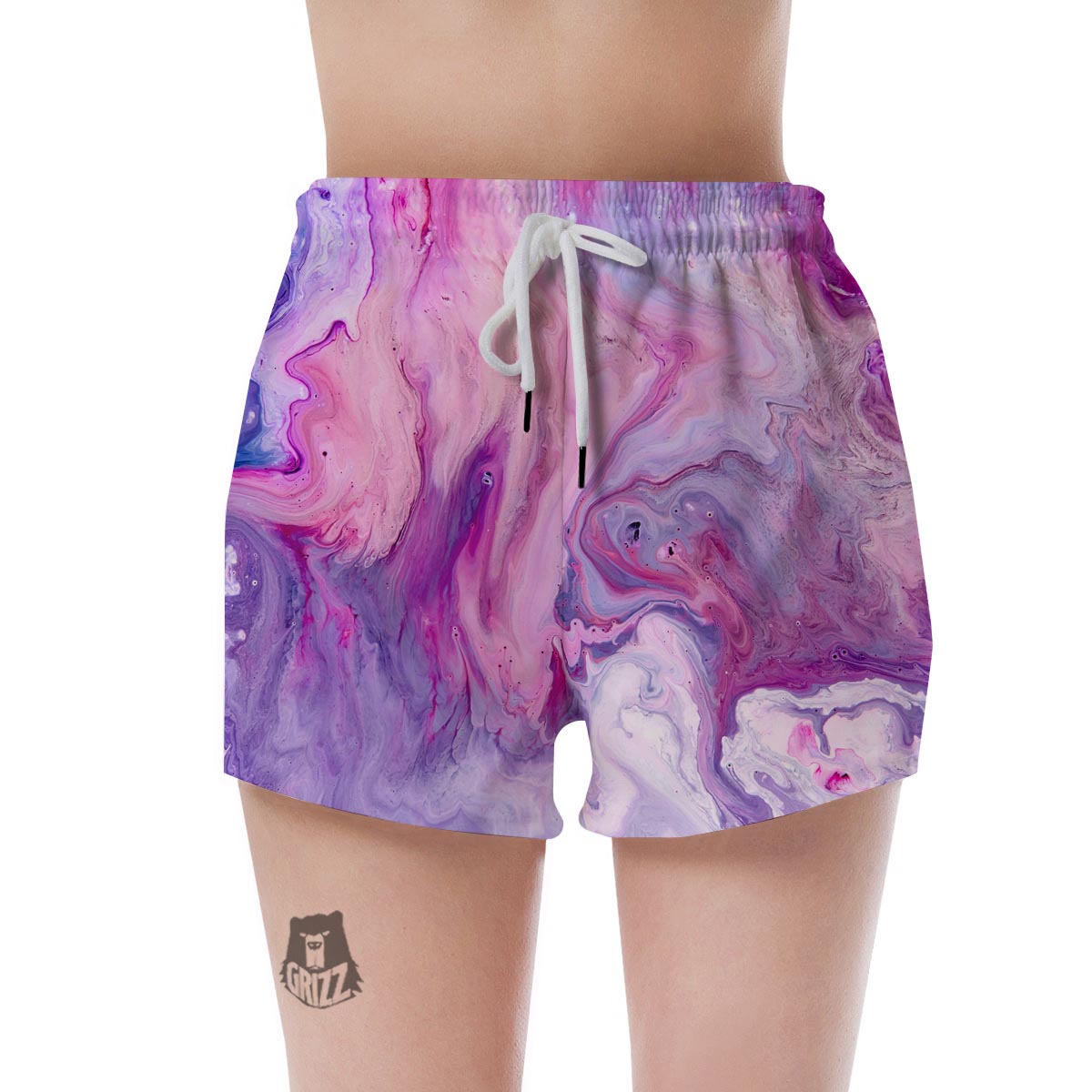 Purple Marble Women's Shorts-grizzshop
