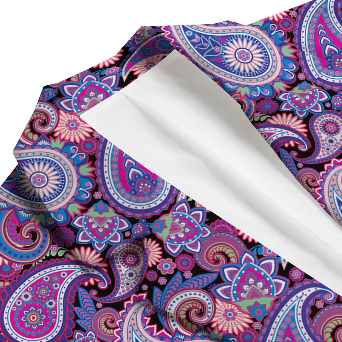 Purple Paisley Pattern Print Men's Blazer-grizzshop
