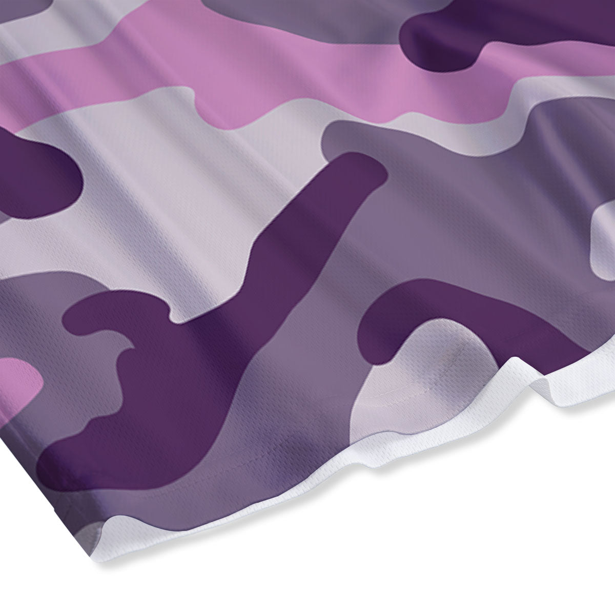 Purple Pink And Grey Camouflage Print Mesh Shorts