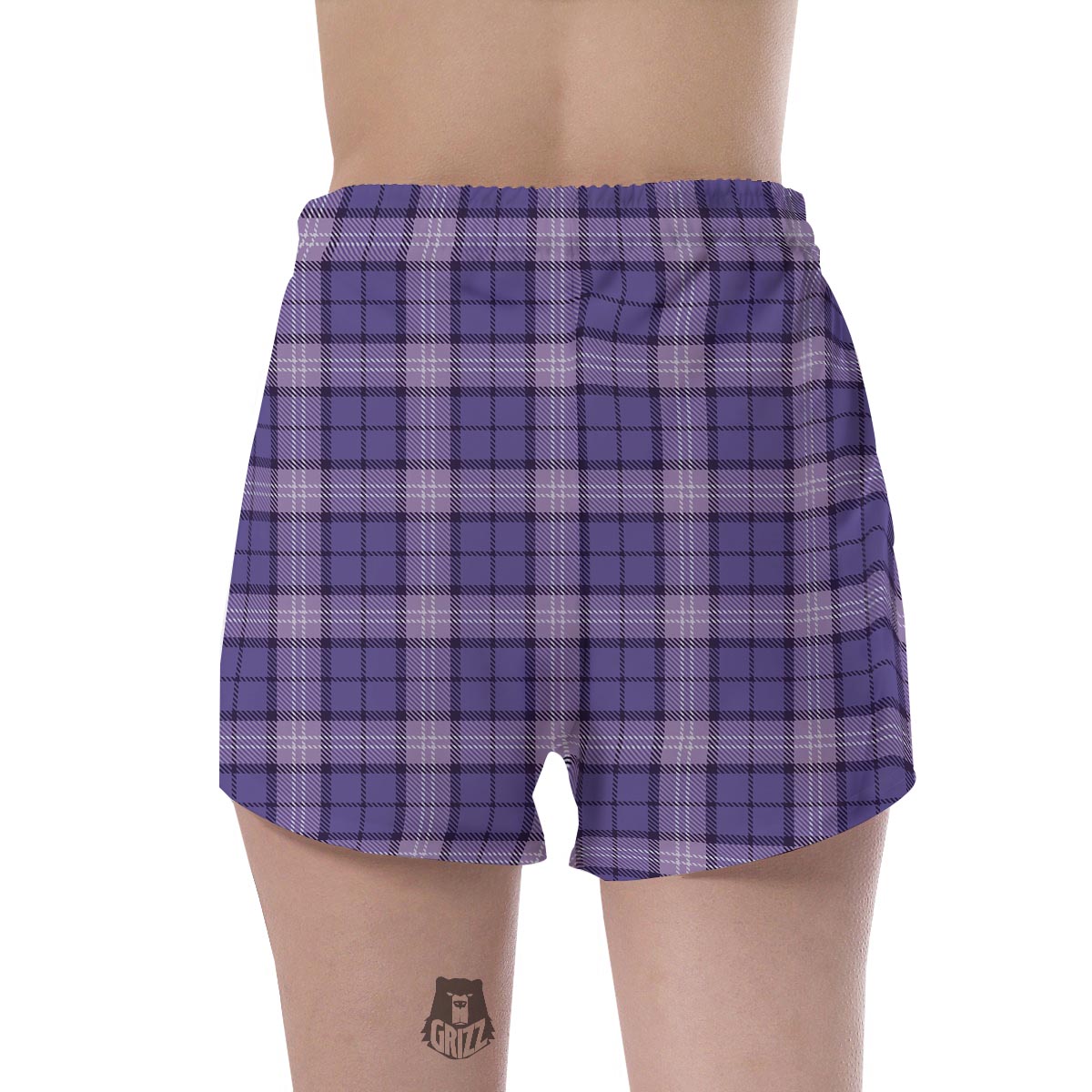 Purple Plaid Tartan Women's Shorts-grizzshop