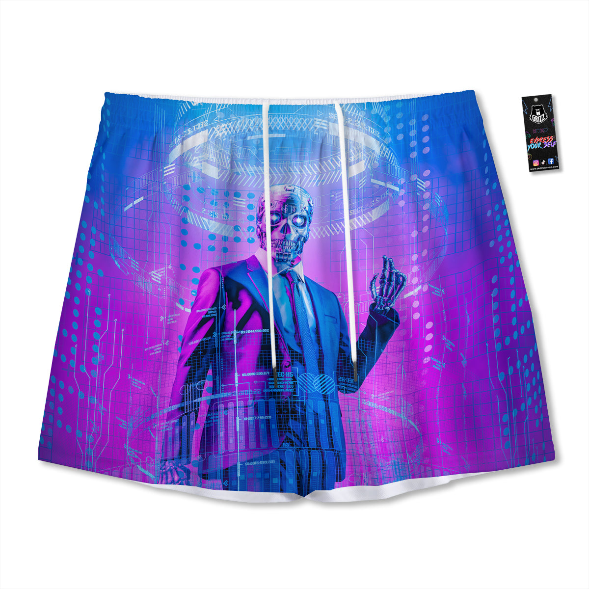 Sagittarius Cute Cartoon Print Pattern Mesh Shorts