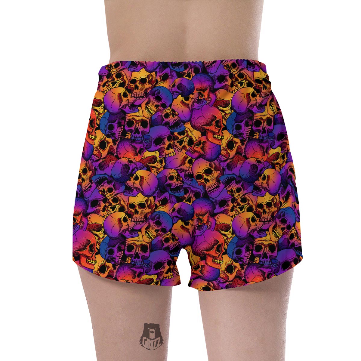 Purple Skull Women's Shorts-grizzshop