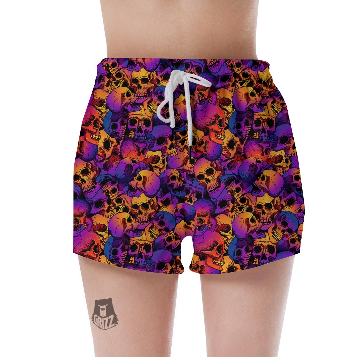 Purple Skull Women's Shorts-grizzshop